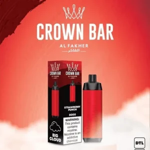 ALFAKHER CROWN BAR STRAWBERRY PUNCH – 8000 PUFFS