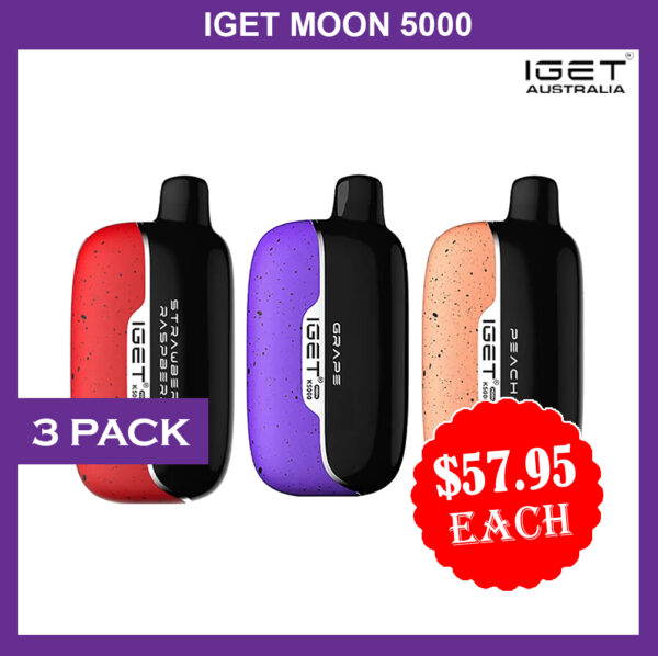 IGET MOON 5000 PUFFS – 3 PACK